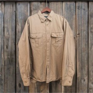 J.Crew Canvas Painters Shirt XL Workwear Utility Chore Jacket Button Front